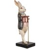 Clayre & Eef 6PR5514 Dekorativní figurka králíka béžová šedá 17x14x33 cm