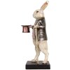 Clayre & Eef 6PR5514 Dekorativní figurka králíka béžová šedá 17x14x33 cm