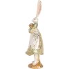 Clayre & Eef Dekorativní králík Vintage Velikonoční figurka béžová zlatá 12x9x33 cm