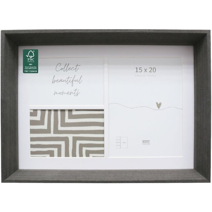 Deknudt S68YH2 Dřevěný galerijní rám pro 3 obrazy 2 fotografie 10x15, 1 fotografie 15x20 cm