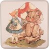 Clayre & Eef 6BL0138 Plechová krabička béžová hnědá 17x17x6 cm Retro Vintage