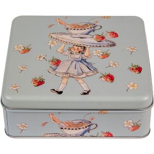 Clayre & Eef 6BL0139 Plechovka modrá 17x17x6...
