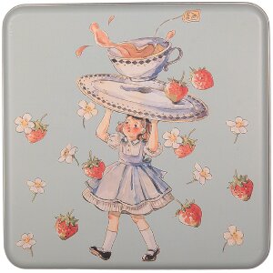 Clayre & Eef 6BL0139 Plechovka modrá 17x17x6 cm Retro Vintage