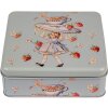 Clayre & Eef 6BL0139 Plechovka modrá 17x17x6 cm Retro Vintage