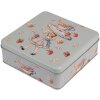 Clayre & Eef 6BL0139 Plechovka modrá 17x17x6 cm Retro Vintage