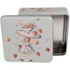 Clayre & Eef 6BL0139 Plechovka modrá 17x17x6 cm Retro Vintage