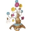 Clayre & Eef 6PR5086 Svícen na svíčku Rabbit Gold Coloured Pink 30x16x37 cm