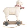 Clayre & Eef Dekorativní figurka Ovce ve venkovském stylu Polyresin béžová hnědá 17x9x20 cm