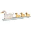 Clayre & Eef 6PR5472 Dekorace Kachny Bílá Žlutá 26x6x7 cm Venkovský styl