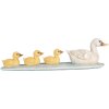 Clayre & Eef 6PR5472 Dekorace Kachny Bílá Žlutá 26x6x7 cm Venkovský styl