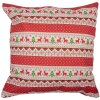 Clayre & Eef KT021.376 Povlak na polštář červený 44x44 cm Vánoční design Venkovský styl