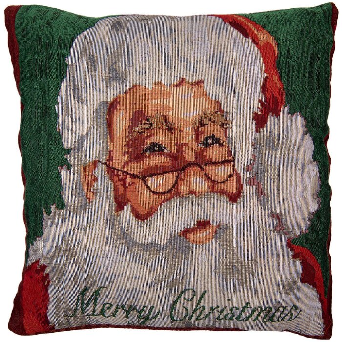 Clayre & Eef KT021.377 Povlak na polštář červený bílý 44x44 cm Santa Country Style