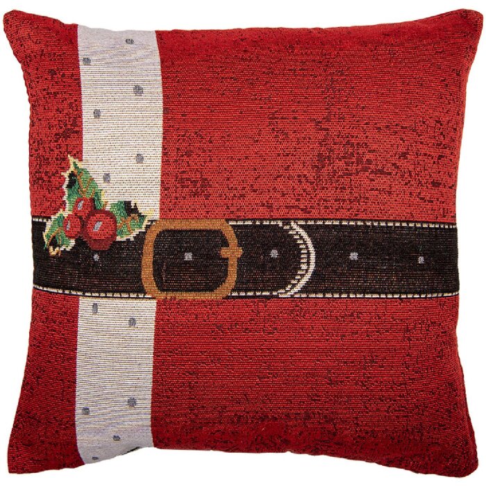 Clayre & Eef KT021.382 Povlak na polštář červený bílý 44x44 cm venkovský styl