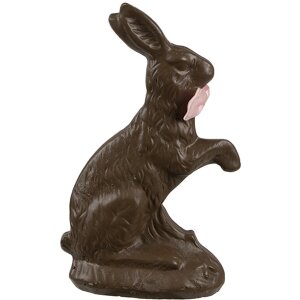 Clayre & Eef Dekorativní králík 8x4x13 cm Hnědý polyresin ve venkovském stylu