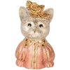 Clayre & Eef 6PR5077 Dekorace Busta kočka 12x9x18 cm bílá růžová zlatá