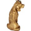 Clayre & Eef dekorativní figurka pes zlaté barvy 13x13x21 cm polyresin venkovský styl