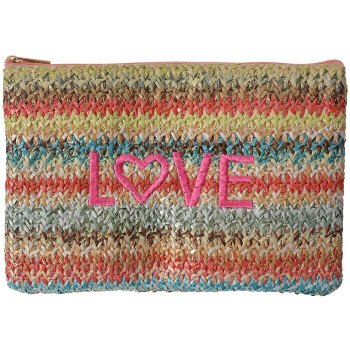 Juleeze JZTB0079 Toaletní taška pletená výšivka LOVE 20x13cm barevná