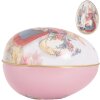 Clayre & Eef Dekorativní vejce Iron White Pink 8x13 cm Nostalgická velikonoční dekorace