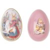 Clayre & Eef Dekorativní vejce Iron White Pink 8x13 cm Nostalgická velikonoční dekorace