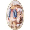 Clayre & Eef Dekorativní vejce ve venkovském stylu Žehlička bílá modrá 7x11x7 cm