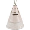 Clayre & Eef 6PR4423 Krabička na peníze ve venkovském stylu, holčička, králíček, teepee 13x13x19 cm