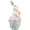Clayre & Eef velikonoční dekorativní figurka králíka z polyresinu Ø 7x16 cm venkovský styl