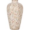 Clayre & Eef 6CE1937M Váza keramická béžová růžová 21x34 cm venkovský styl