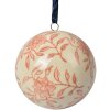 Clayre & Eef 6CE2105M Deco Ball Ceramic Beige Pink Ø 8 cm Vintage Style