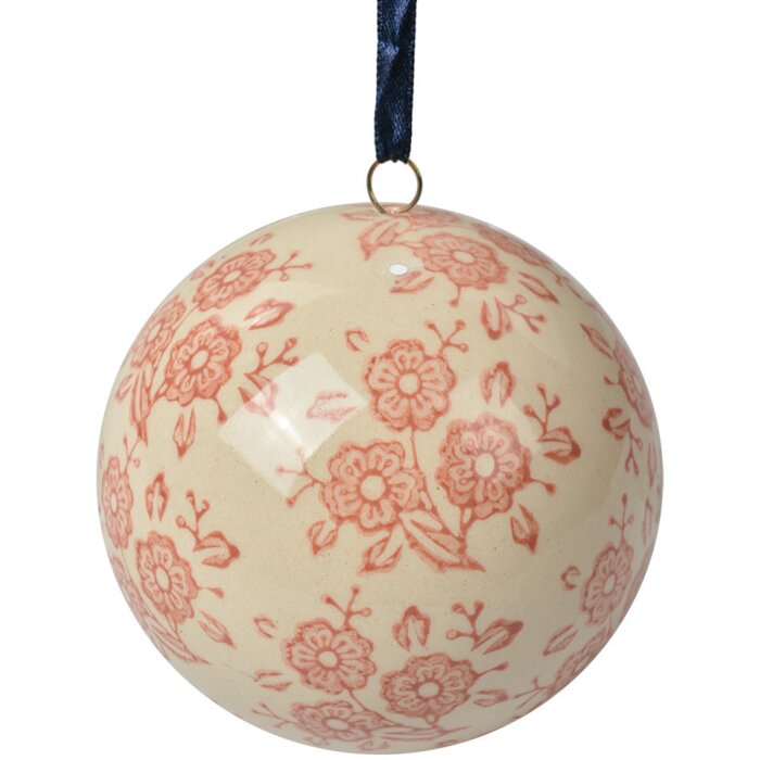 Clayre & Eef 6CE2106M Dekorace Koule Ø 8 cm Vintage Keramika Béžová Růžová
