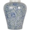 Clayre & Eef 6CE2084 Váza keramická modrozelená Ø 21 cm Výška 26 cm