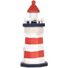 Clayre & Eef Dekorativní maják 6H2408 Bílá červená modrá Ø 9 x 19 cm MDF dřevo
