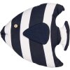 Clayre & Eef Dekorační polštářek Fish Maritime Design White Blue 40x45 cm