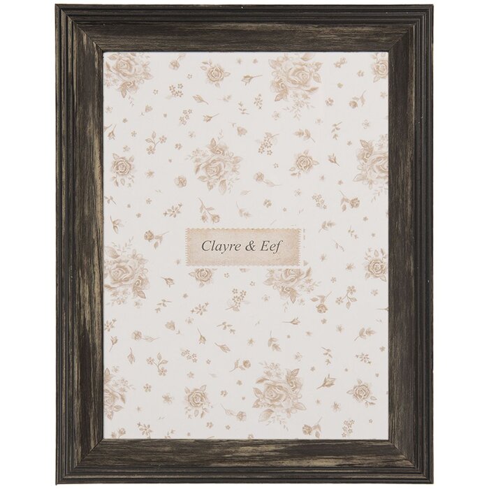 Clayre & Eef Fotorámeček 2F1269S černý 10x15 cm MDF sklo Boho styl