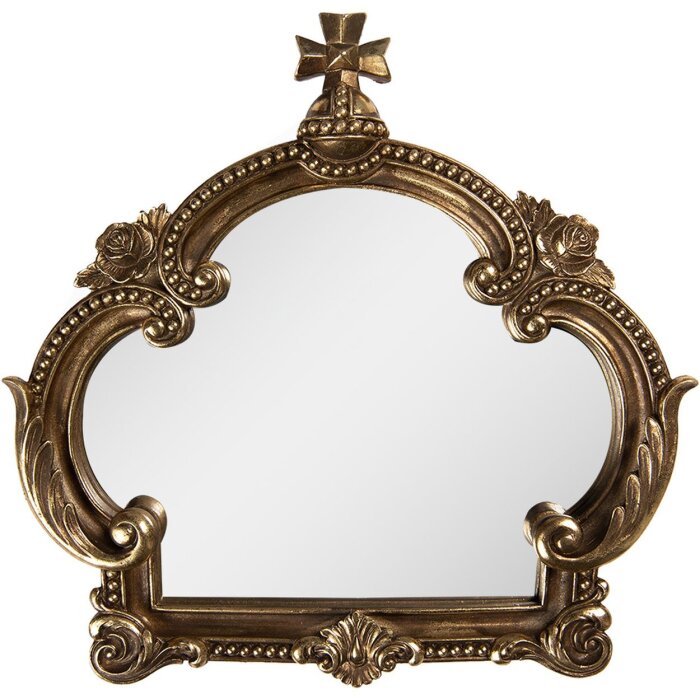 Clayre & Eef 62S320 Zrcadlo Baroque Wall Mirror Gold 30x3x30 cm