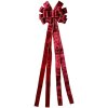 Clayre & Eef 65975BU Dekorativní mašle 33x135 cm Růžový zlatý okraj