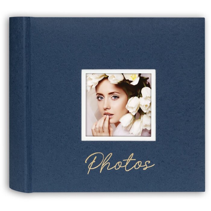 ZEP Fotoalbum Dante Blue 32x32 cm 60 bílých stran děrování okénkem