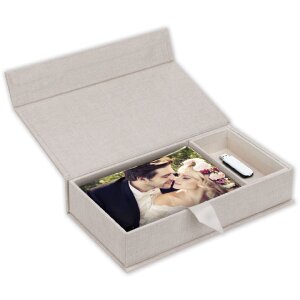 ZEP USB Photo Box Lodi Beige Linen 23x12,5x5 cm bez USB...