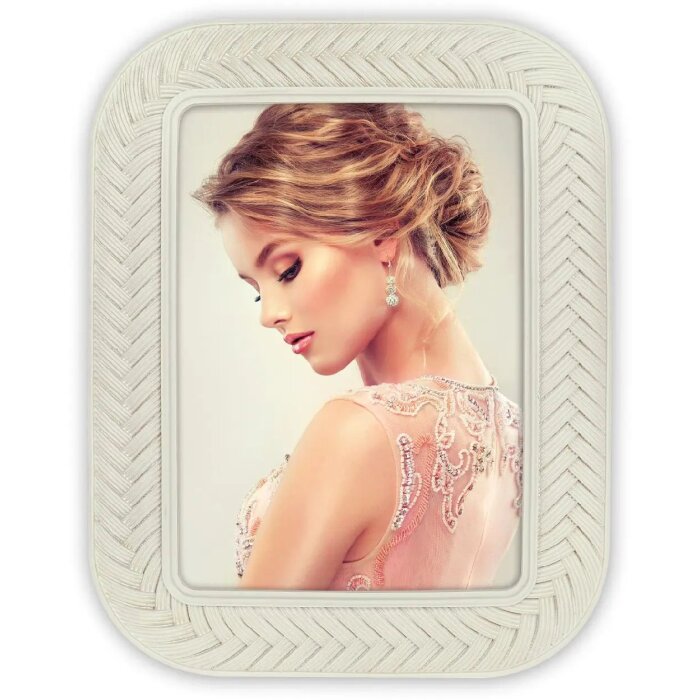 Polyresinový obrazový rám ZEP Ryes 13x18 cm bílý