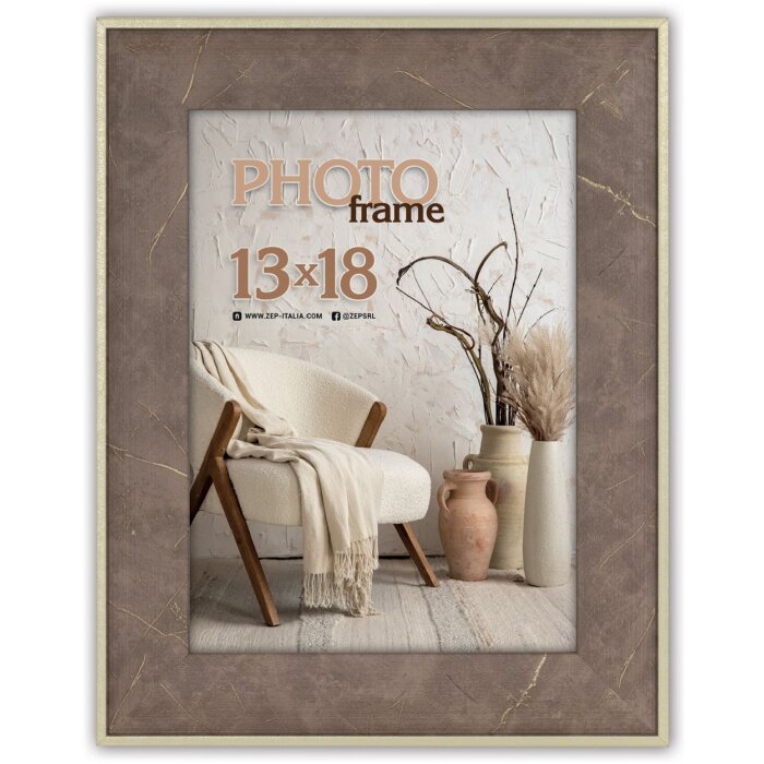 Rám na obrazy ZEP Colmar Brown 20x30 cm polystyrenový stojanový držák na zeď