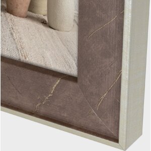 Rámeček na obrazy ZEP Colmar Brown 13x18 cm dřevěný vzhled stojanu z pravého skla
