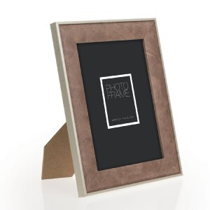 Rámeček na obrazy ZEP Colmar Brown 13x18 cm dřevěný vzhled stojanu z pravého skla