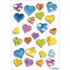 HERMA Sticker Schmucketiketten MAGIC Herzen bunt Stone 3D Effekt 7,5x10 cm