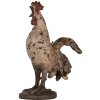 Clayre & Eef 6PR5481 Dekorativní kohout béžovo-hnědý 26x13x33 cm Polyresin