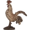 Clayre & Eef 6PR5481 Dekorativní kohout béžovo-hnědý 26x13x33 cm Polyresin