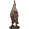 Clayre & Eef 6PR5481 Dekorativní kohout béžovo-hnědý 26x13x33 cm Polyresin