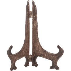 Clayre & Eef Dekorativní talíř 22x22 cm Béžový vintage keramický květinový vzor