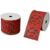 Stuha Clayre & Eef Red Gold 6,3 cm x 5 m