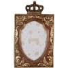 Clayre & Eef Fotorámeček 2F1245 Barokní fotorámeček Crown 10x15 cm Zlatohnědý