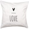 Clayre & Eef BHS21 Povlak na polštář 45x45 cm Bílý černý venkovský styl Polyester