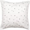 Clayre & Eef BHS21 Povlak na polštář 45x45 cm Bílý černý venkovský styl Polyester
